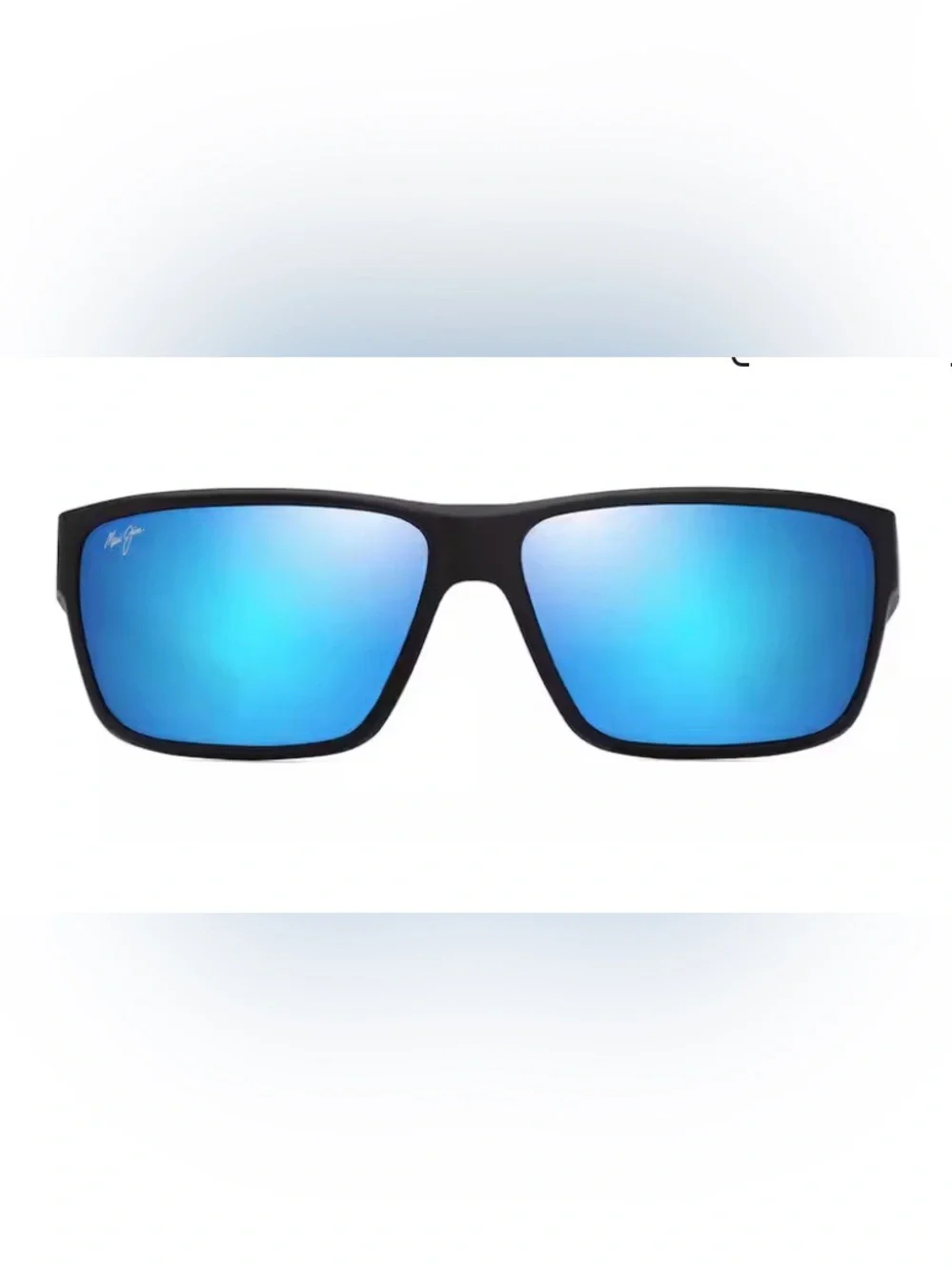BNIB MAUI JIM POLARIZED UILA Sunglasses Matte Black with Blue Hawaii Lenses